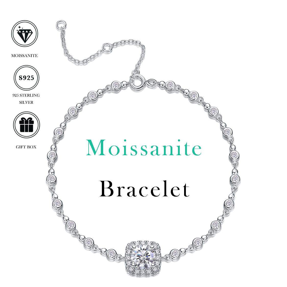 Eternal Halo Square Bracelet