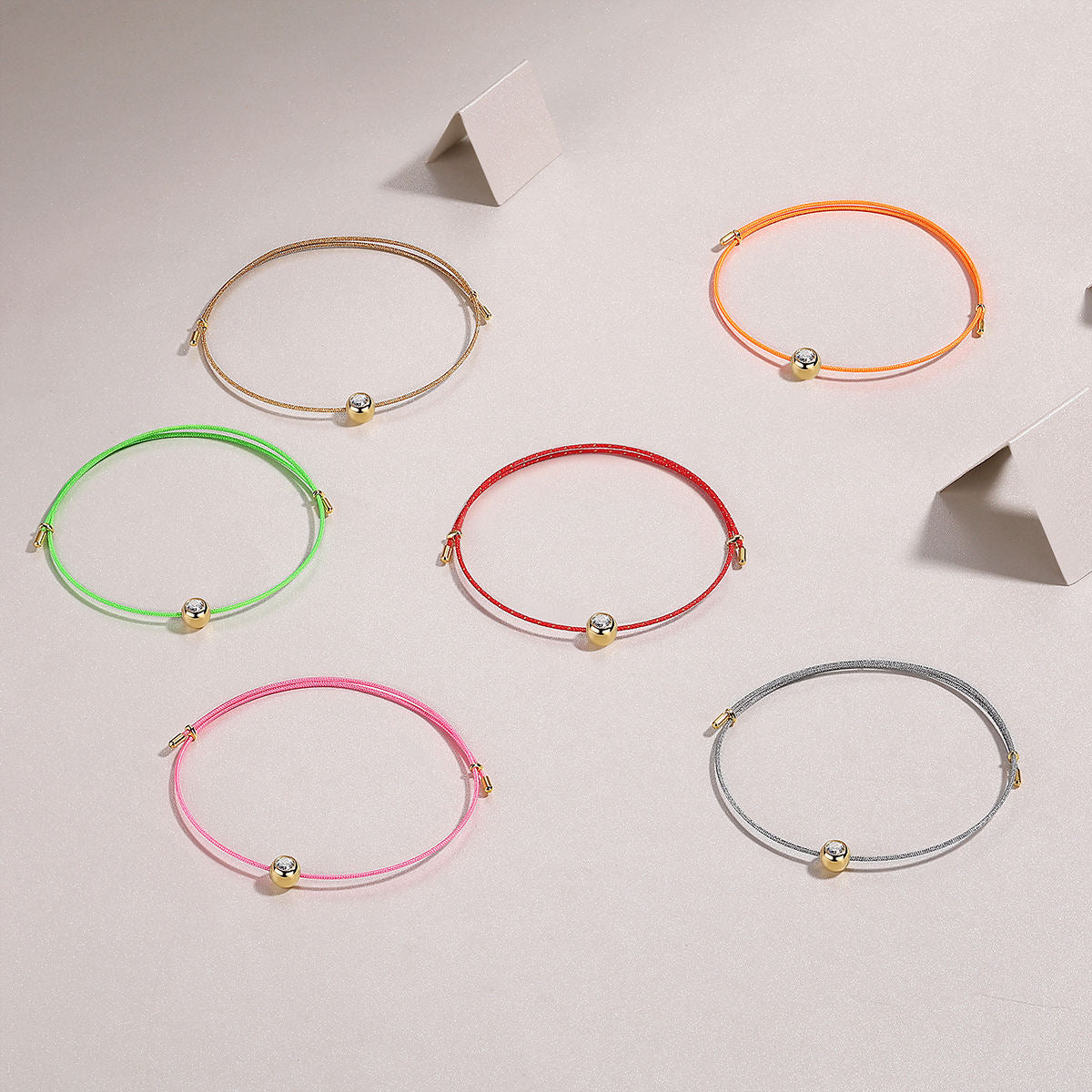 Moissanite Cord Whisper Bracelets