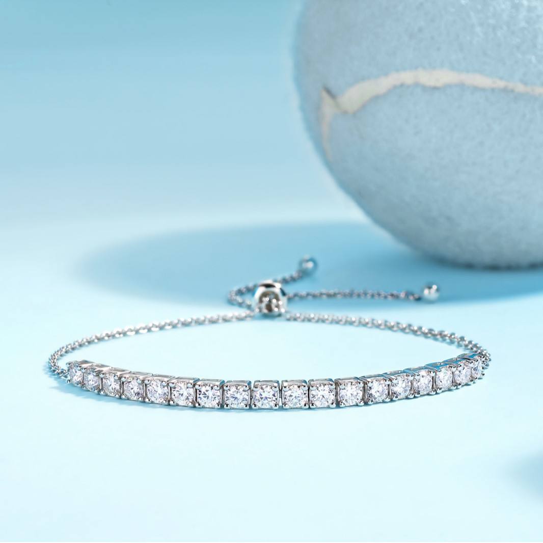 Square Eternity Slide Bracelet Stella Harte