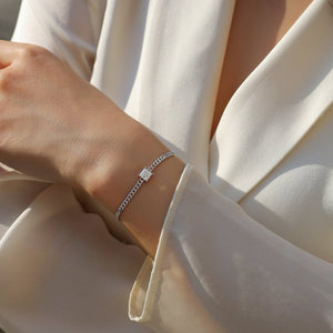 Square Sparkle Chain Bracelet