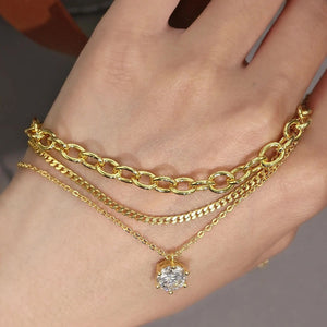 Chain Layer Spark Necklace