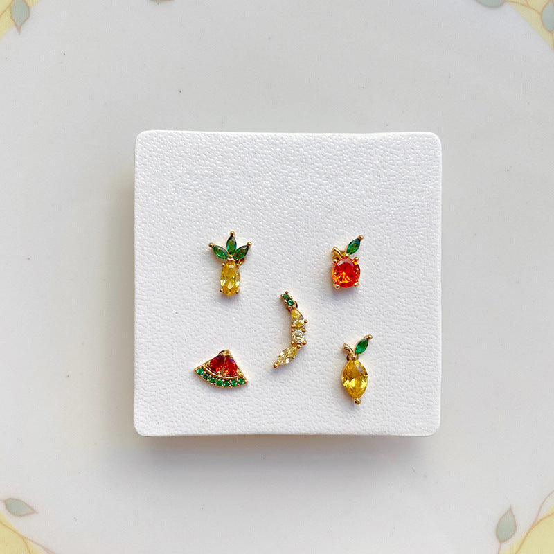 Strawberry Heart Stud Earrings Stella Harte