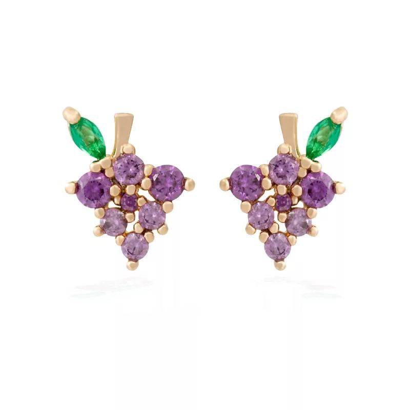 Grape Cluster Glow Earrings