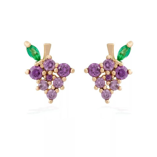 Grape Cluster Glow Earrings