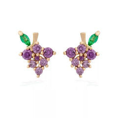 Grape Cluster Glow Earrings
