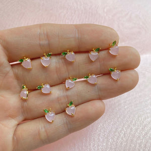 Strawberry Heart Stud Earrings