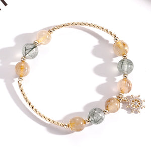 Rutilated Voyage Charm Bracelet