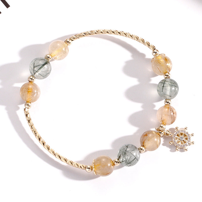 Rutilated Voyage Charm Bracelet