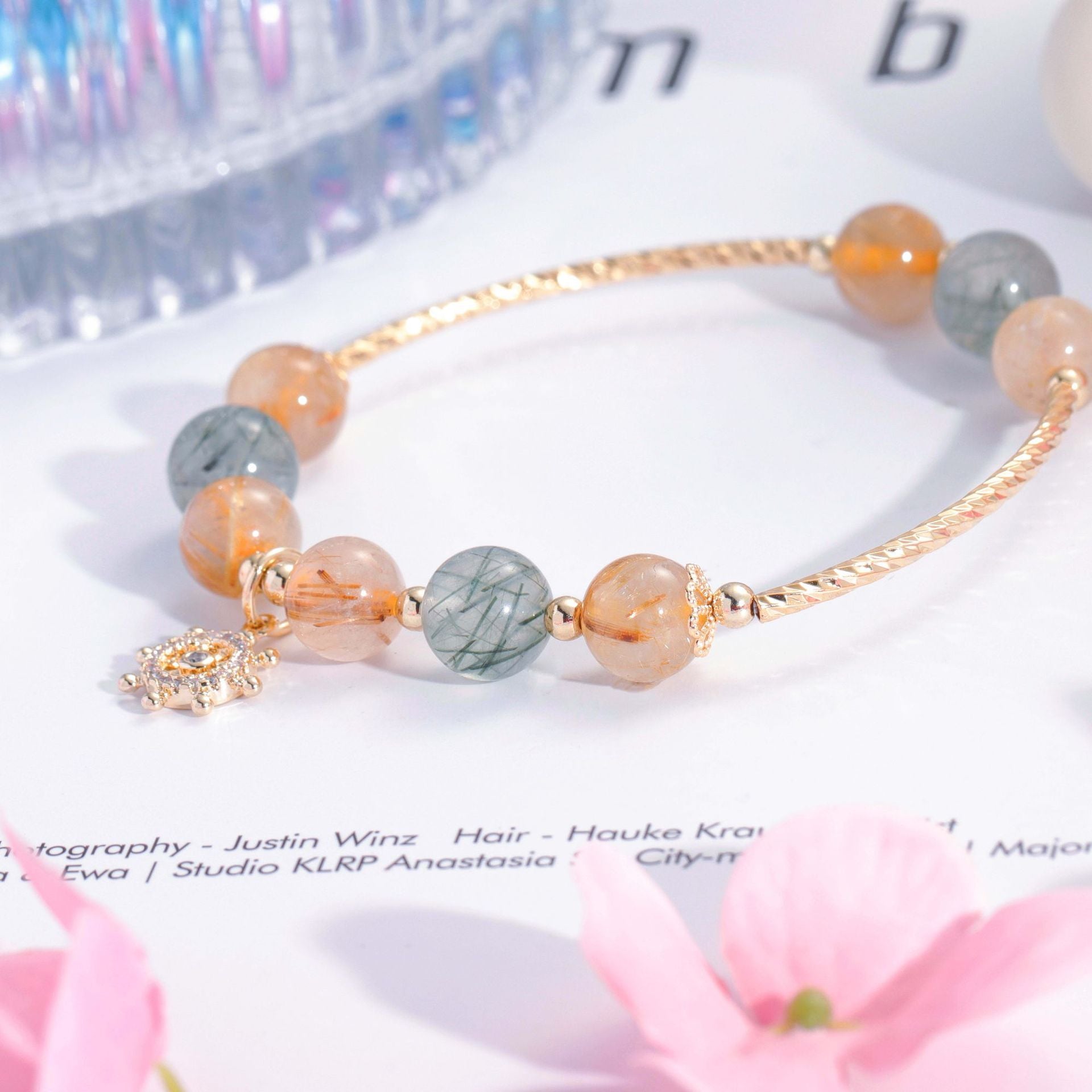 Rutilated Voyage Charm Bracelet