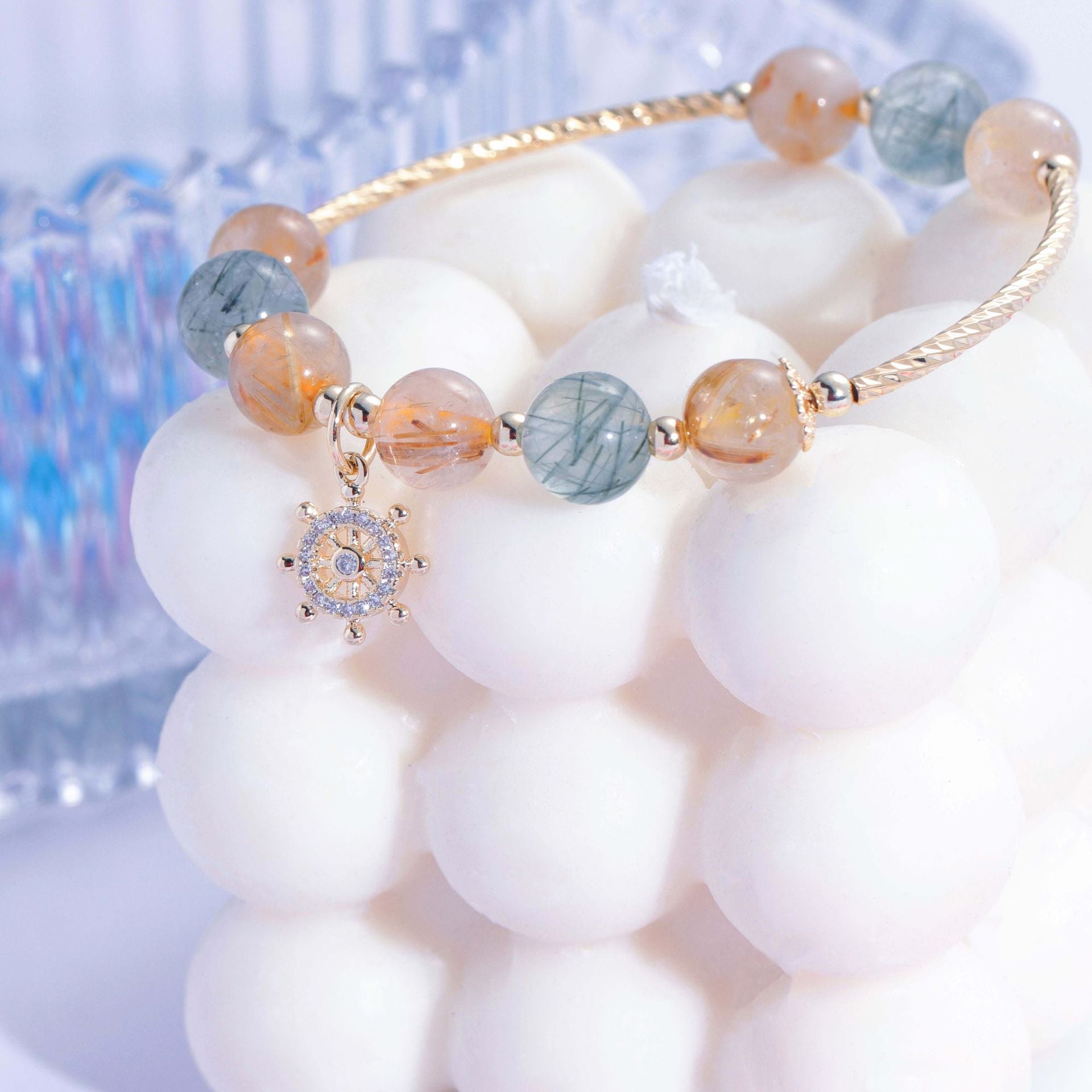 Rutilated Voyage Charm Bracelet