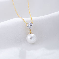 Heart Pearl Whisper Necklace