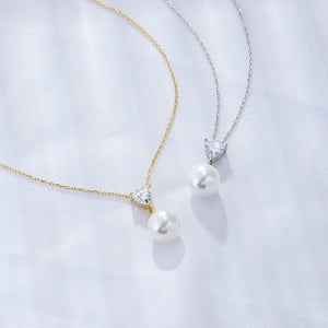 Heart Pearl Whisper Necklace