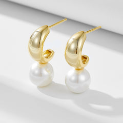 Clara’s PearlCrescent Earrings