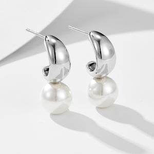 Clara’s PearlCrescent Earrings