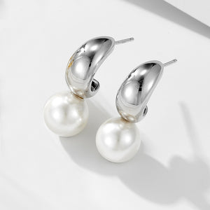Clara’s PearlCrescent Earrings