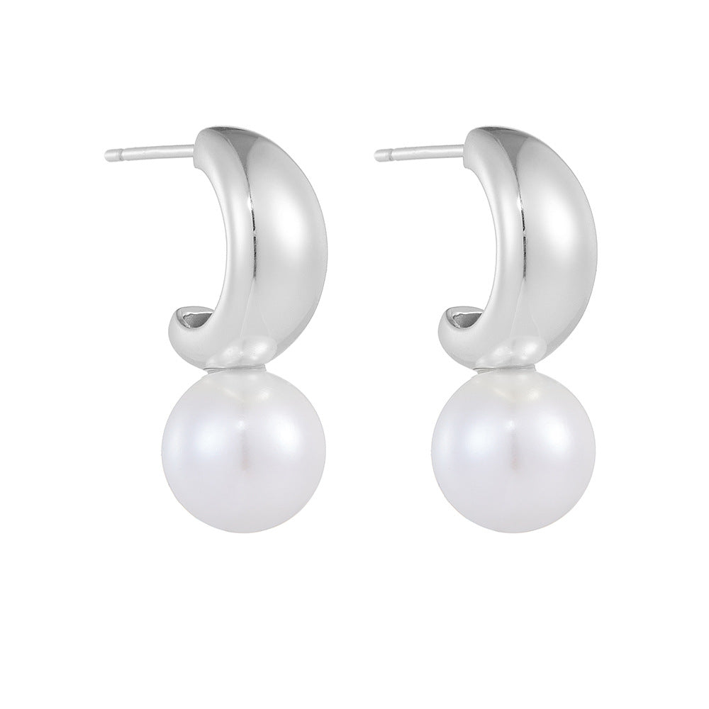 Clara’s PearlCrescent Earrings