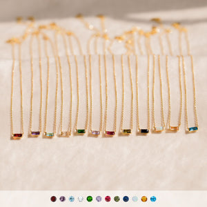 Birthstone Bar Necklace