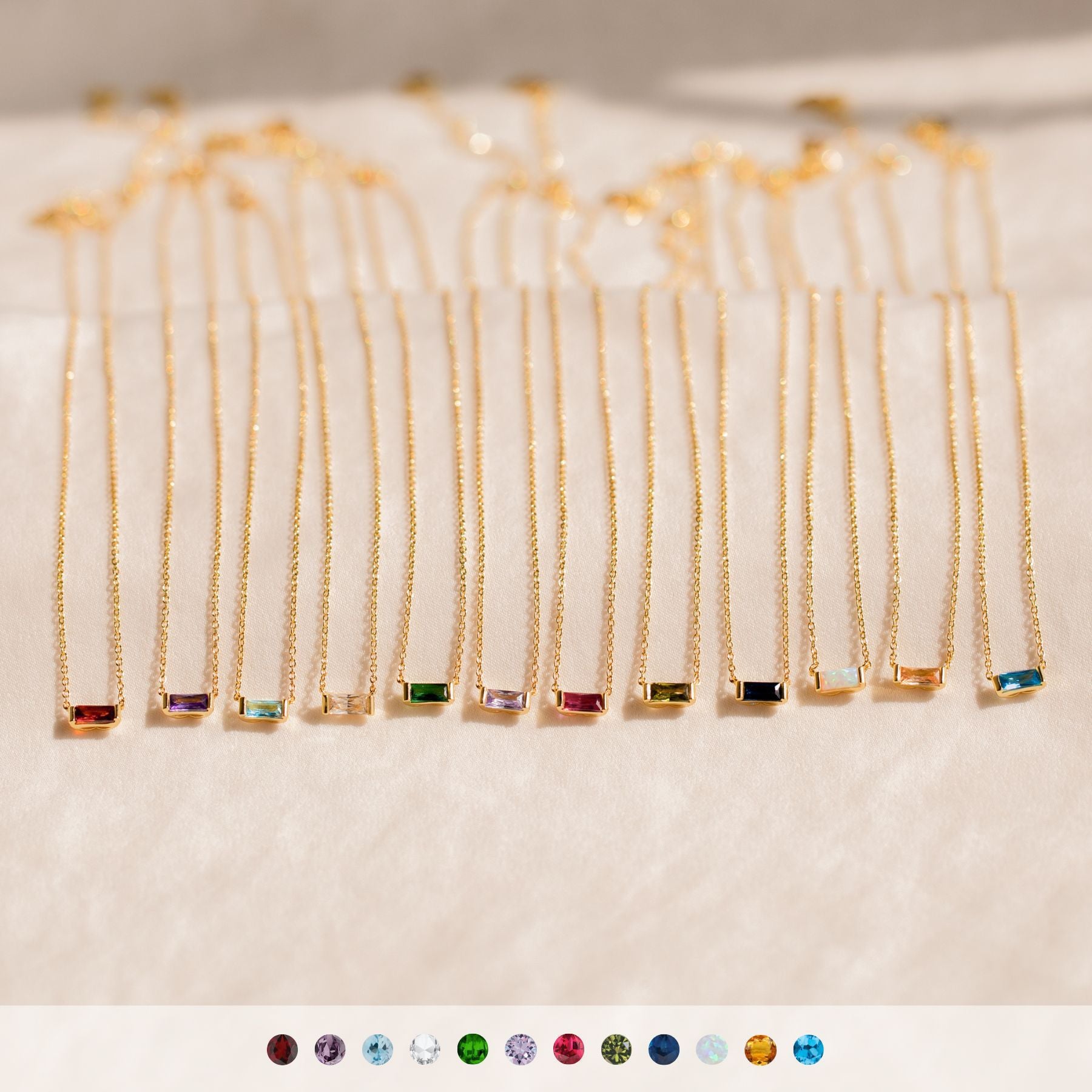 Birthstone Bar Necklace