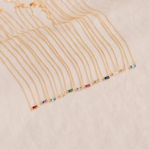 Birthstone Bar Necklace