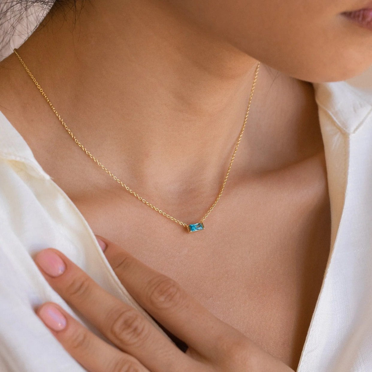 Birthstone Bar Necklace Stella Harte