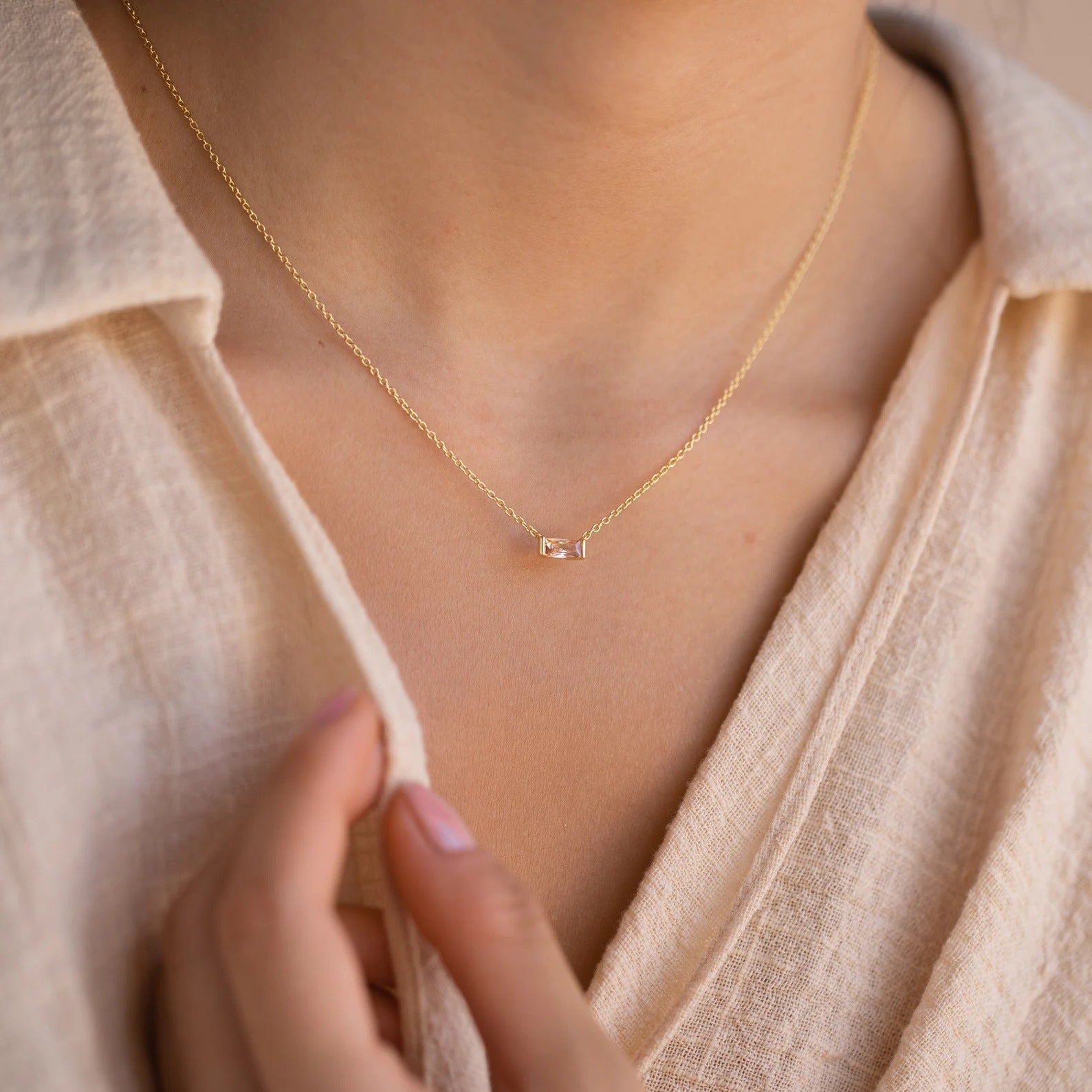 Birthstone Bar Necklace Stella Harte