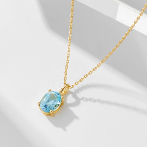 Azure Oval Necklace