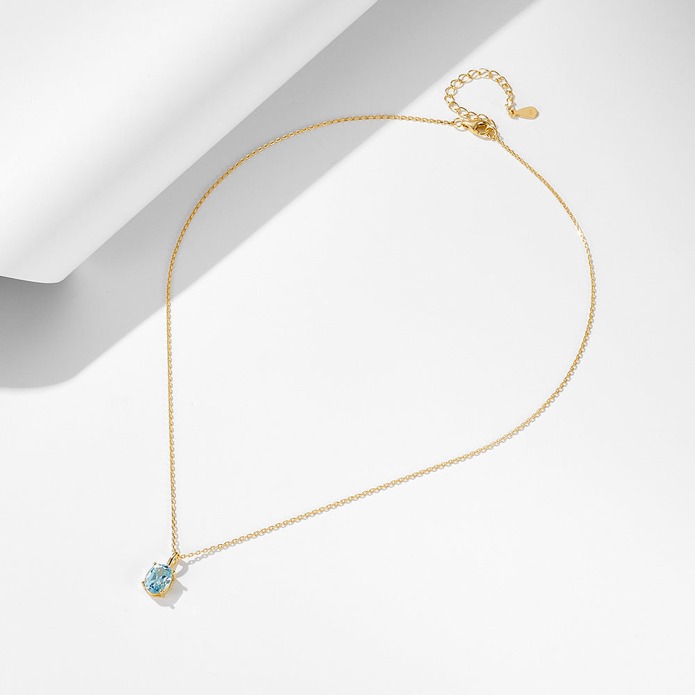Azure Oval Necklace