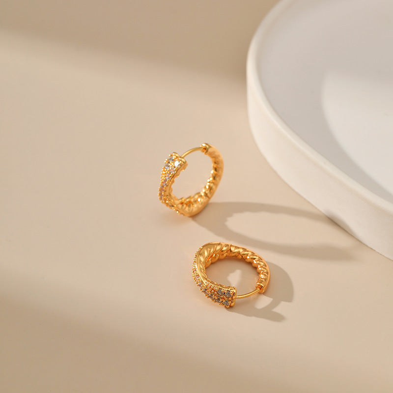 Intertwined Sparkle Hoops