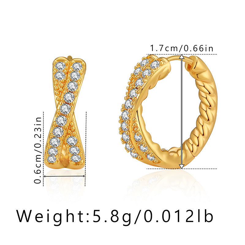 Intertwined Sparkle Hoops