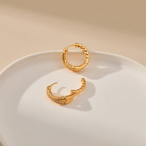 Intertwined Sparkle Hoops