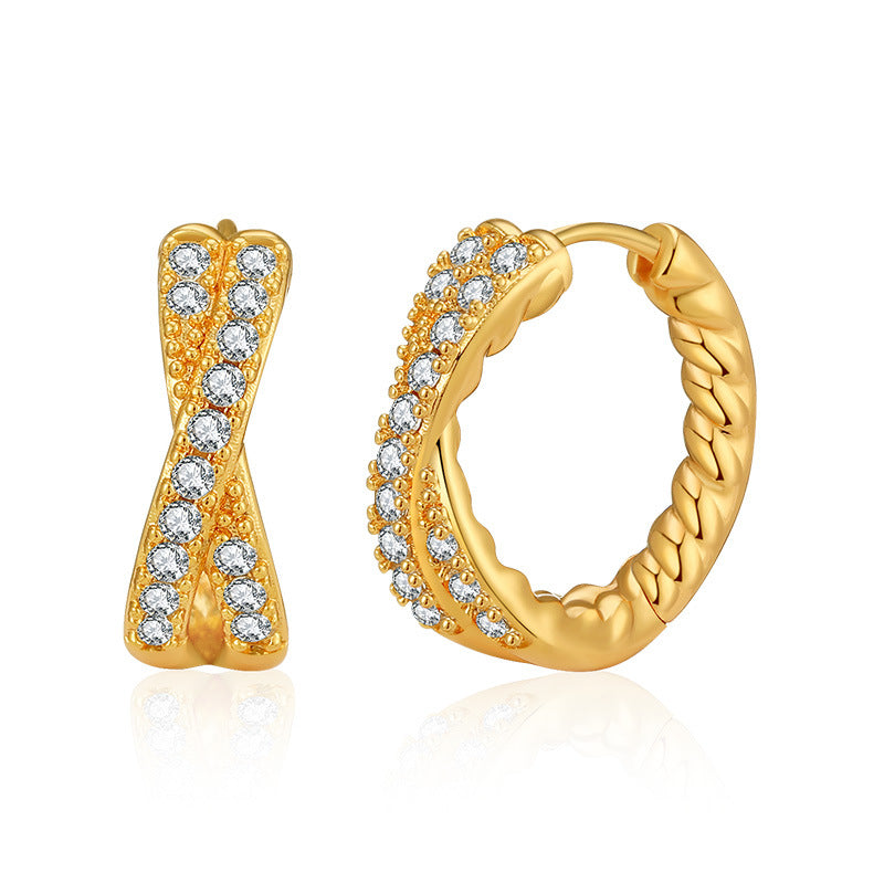 Intertwined Sparkle Hoops