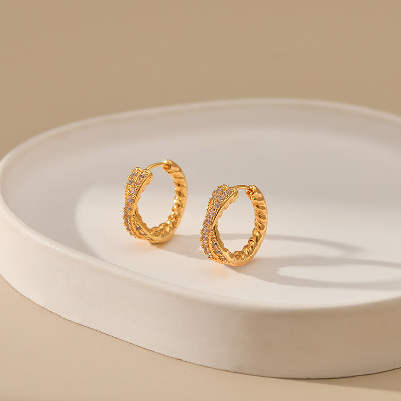 Intertwined Sparkle Hoops
