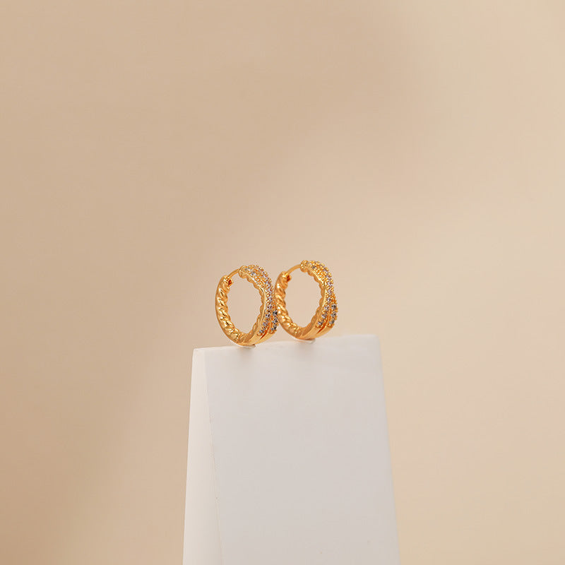 Intertwined Sparkle Hoops