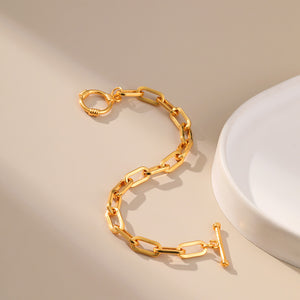 Golden Oval Link Bracelet