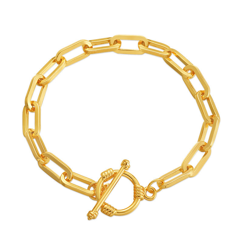 Golden Oval Link Bracelet