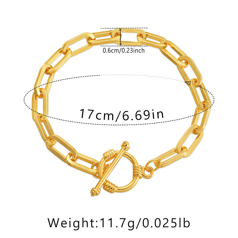 Golden Oval Link Bracelet