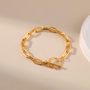 Golden Oval Link Bracelet