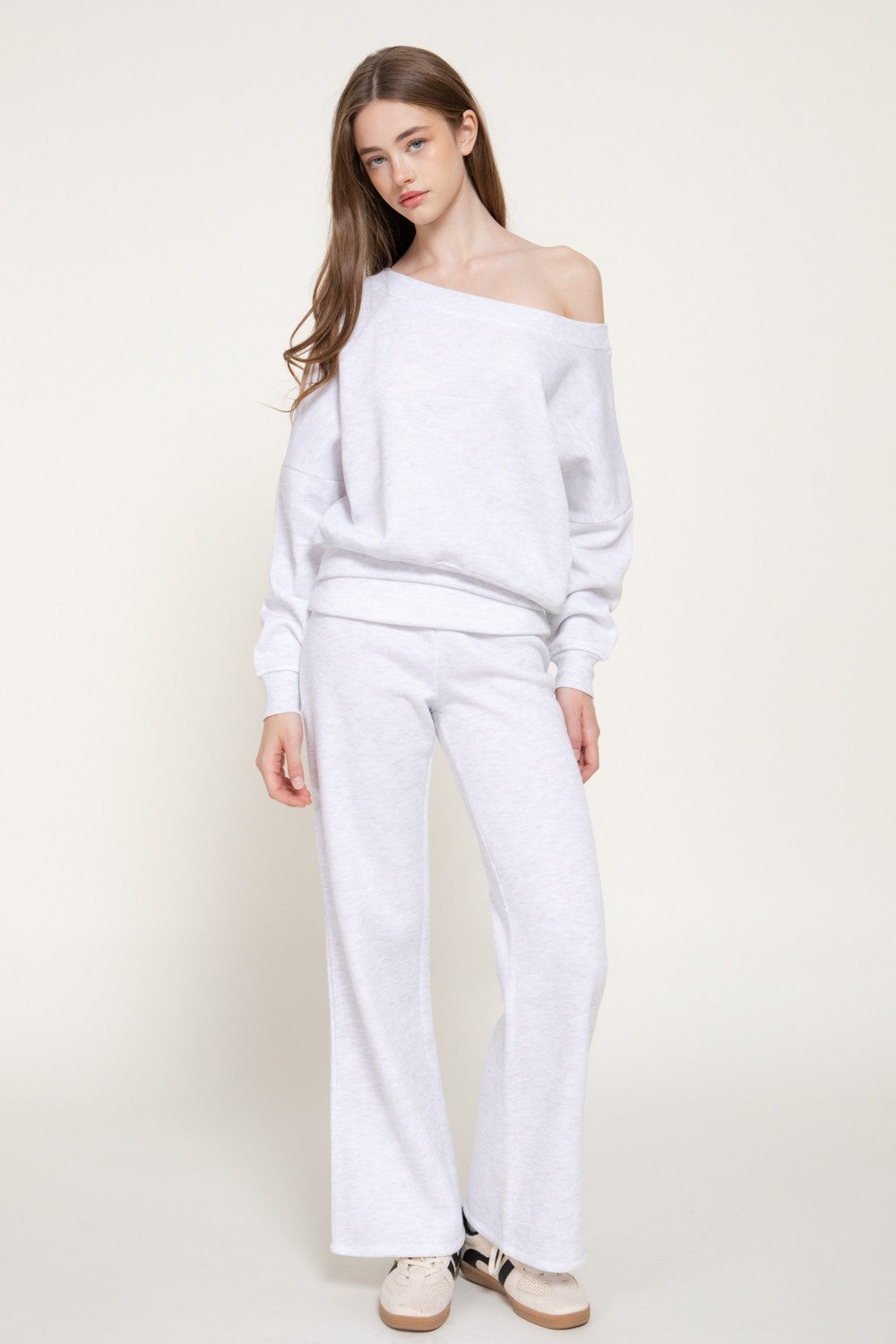 Asymmetrical Sweatshirt & Swetapants Set