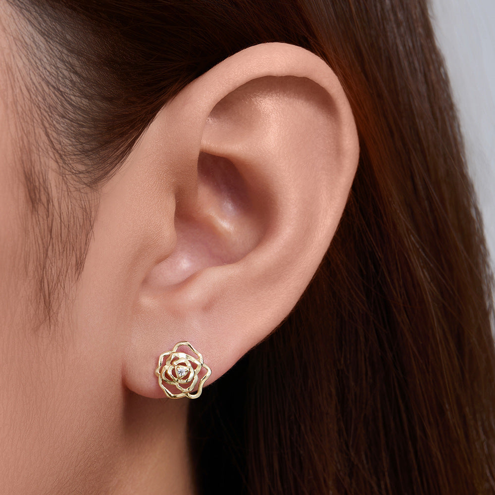 Rose Petal Sparkle Earrings Stella Harte