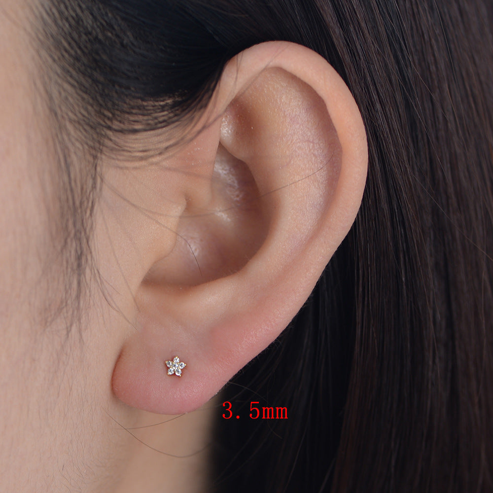 Starlit Blossom Stud Earrings