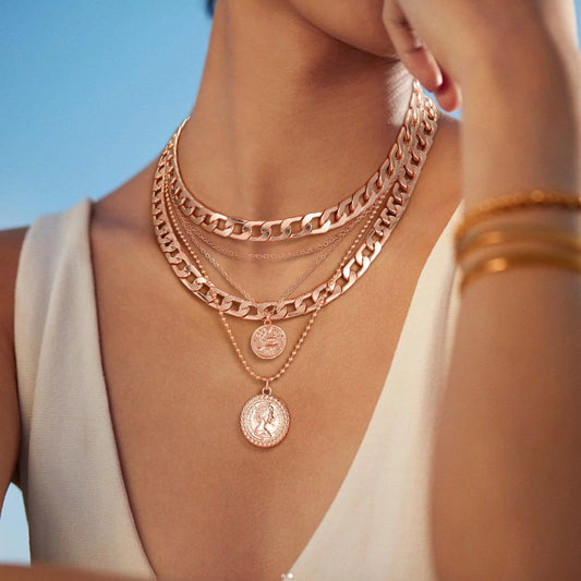 Golden Divinity Layered Necklace