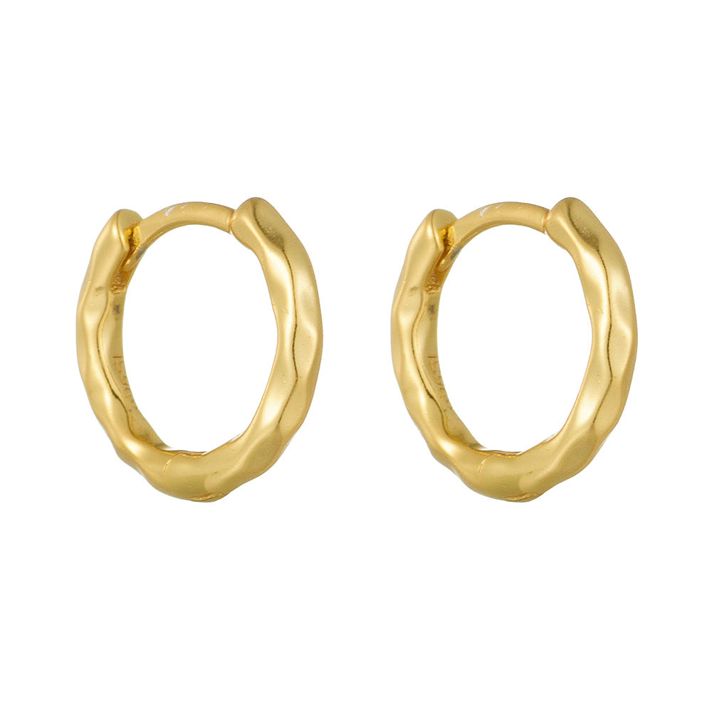 Whispering Waves Hoop Earrings