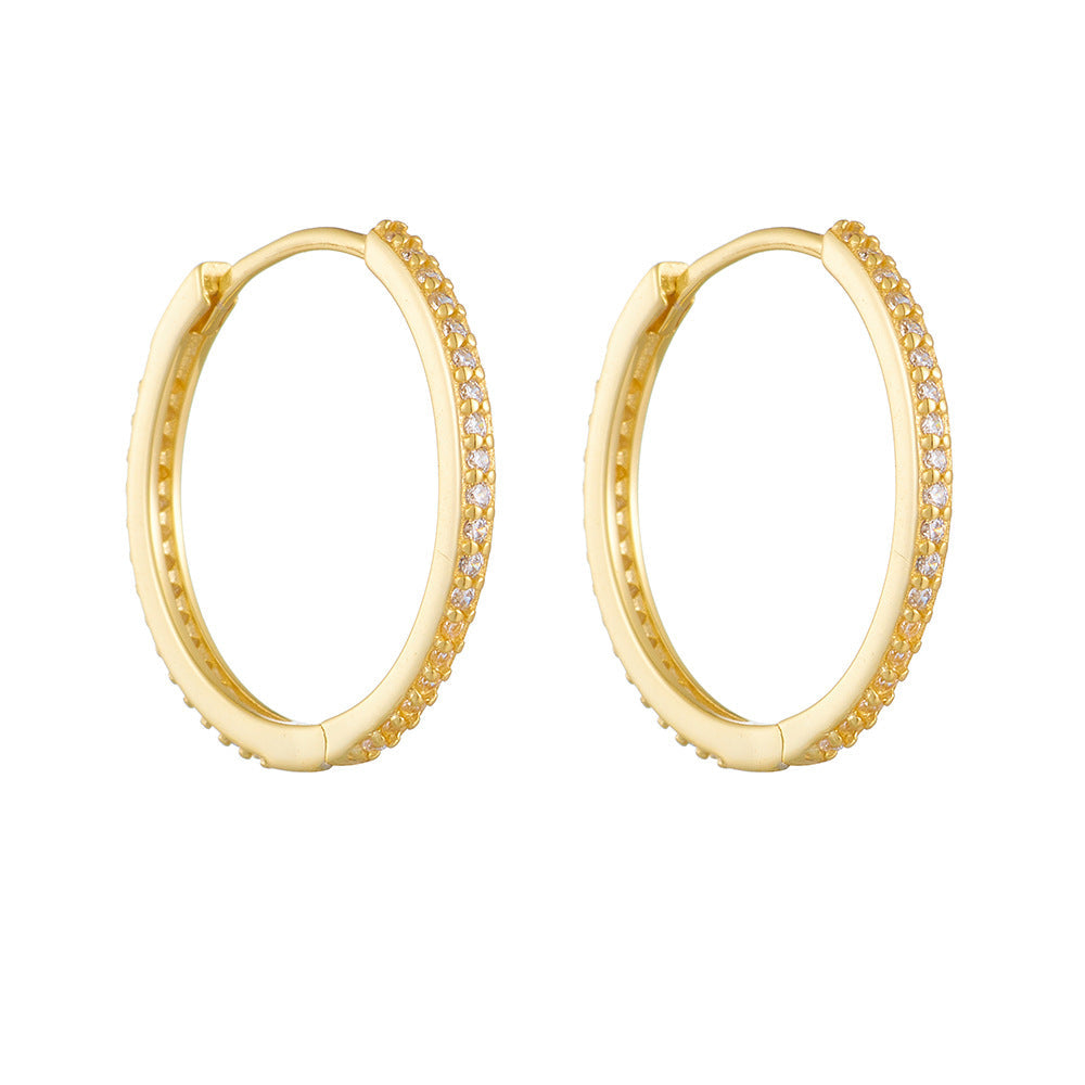 Glimmering Half-Halo Hoop Earrings Stella Harte