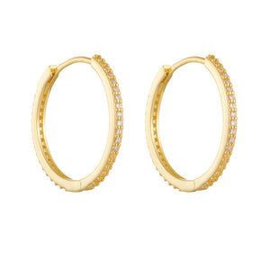 Glimmering Half-Halo Hoop Earrings