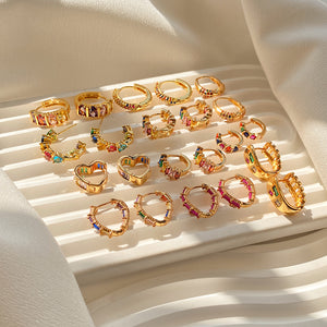 Sunset Baguette Hoops