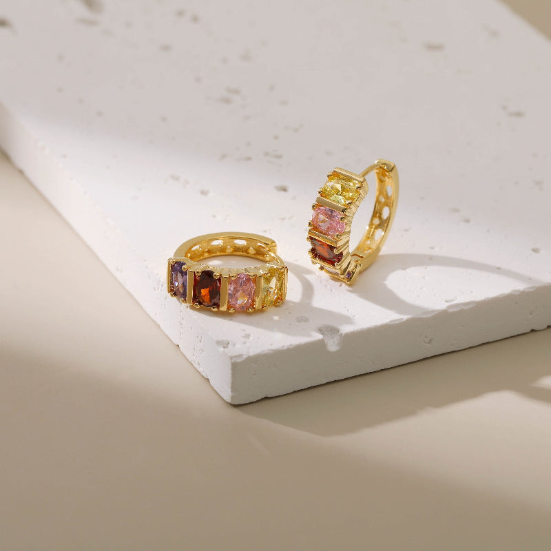 Sunset Baguette Hoops