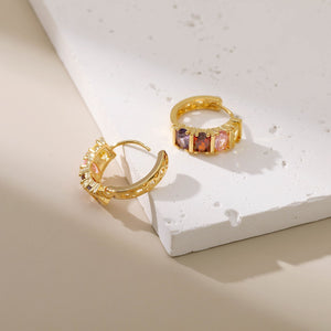 Sunset Baguette Hoops