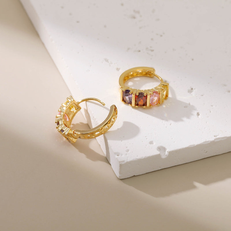 Sunset Baguette Hoops