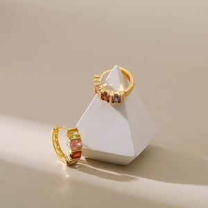 Sunset Baguette Hoops