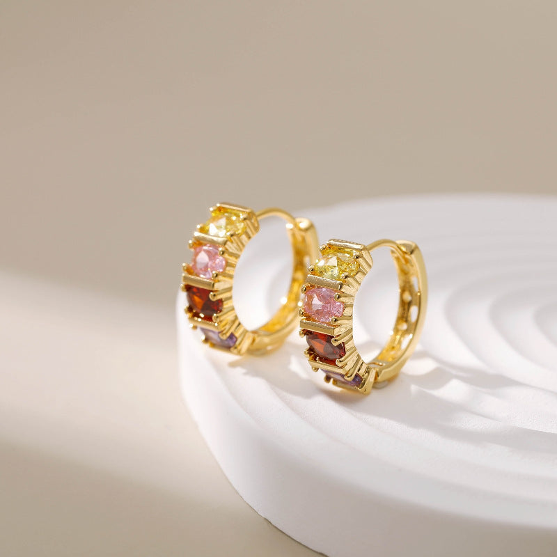 Sunset Baguette Hoops